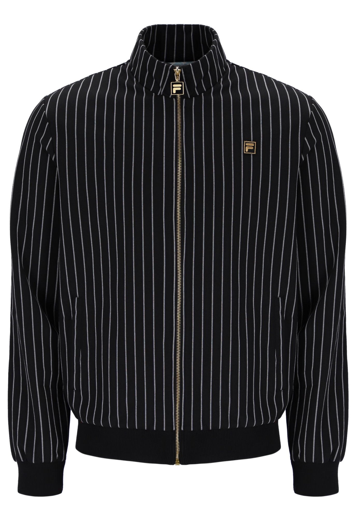 Fila Vintage Men's Cooper Jacquard Stripe Track Top Black/Egret