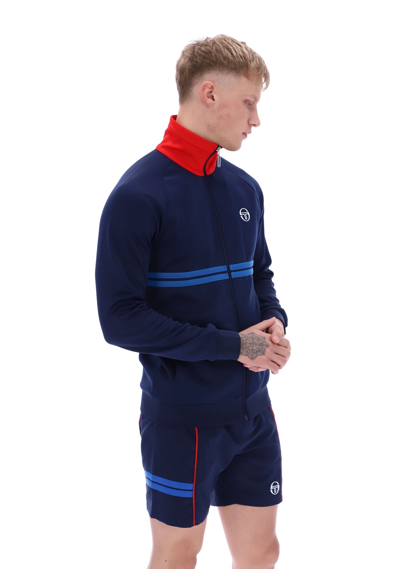 Sergio Tacchini Men's Dallas Track Top Maritime Blue