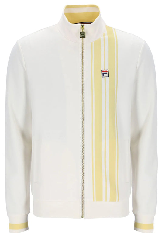 Fila Vintage Men's Dante Stripe Track Top Gardenia / Raffia