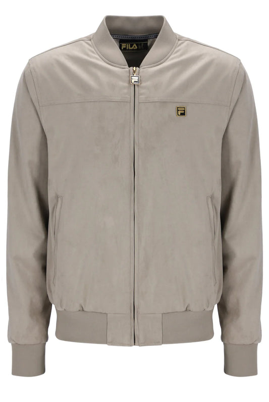 Fila Vintage Men's Dean Faux Suede Jacket Vintage Khaki