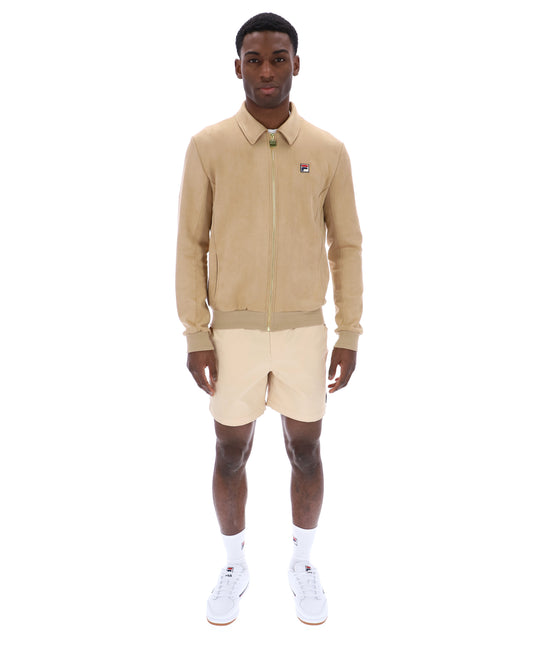 Fila Vintage Men's Francesco Suede Jacket Classic Beige