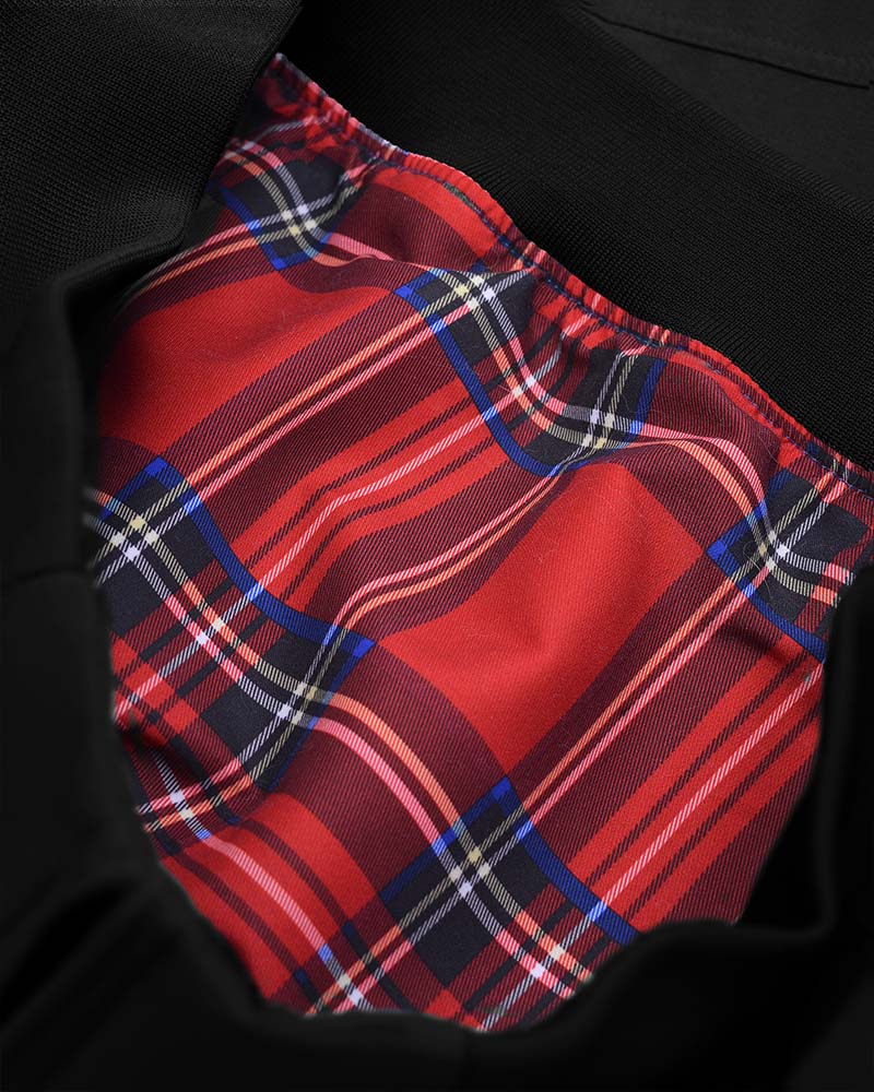 Lambretta Men's LMBBHH1 Shower Resistant Classic Harrington Jacket Black