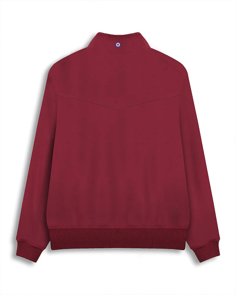 Lambretta Men's LMBBHH1 Shower Resistant Classic Harrington Jacket Burgundy