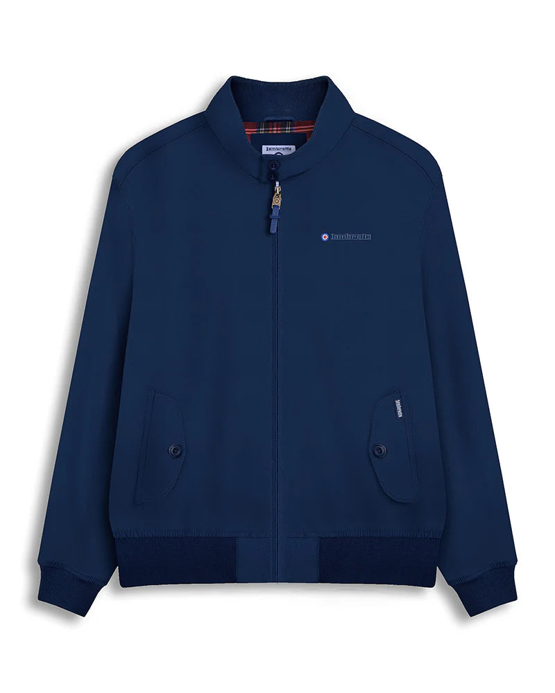 Lambretta Men's LMBBHH1 Shower Resistant Classic Harrington Jacket Navy Blue