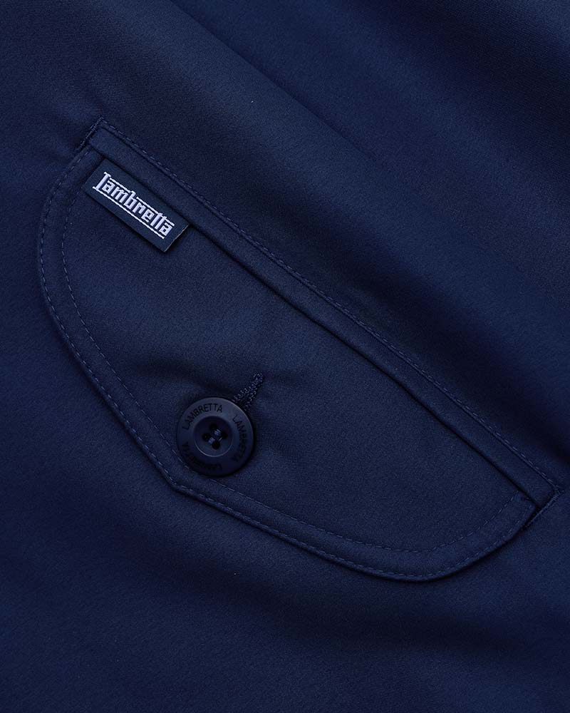 Lambretta Men's LMBBHH1 Shower Resistant Classic Harrington Jacket Navy Blue