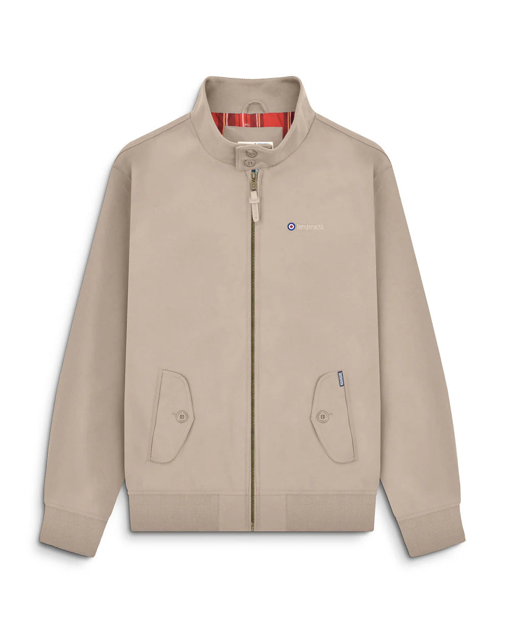 Lambretta Men's LMBBHH1 Shower Resistant Classic Harrington Jacket Stone