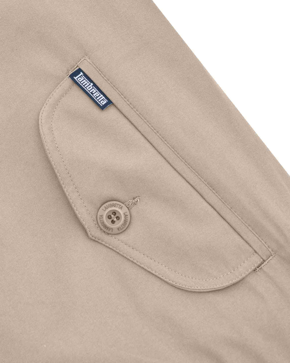 Lambretta Men's LMBBHH1 Shower Resistant Classic Harrington Jacket Stone