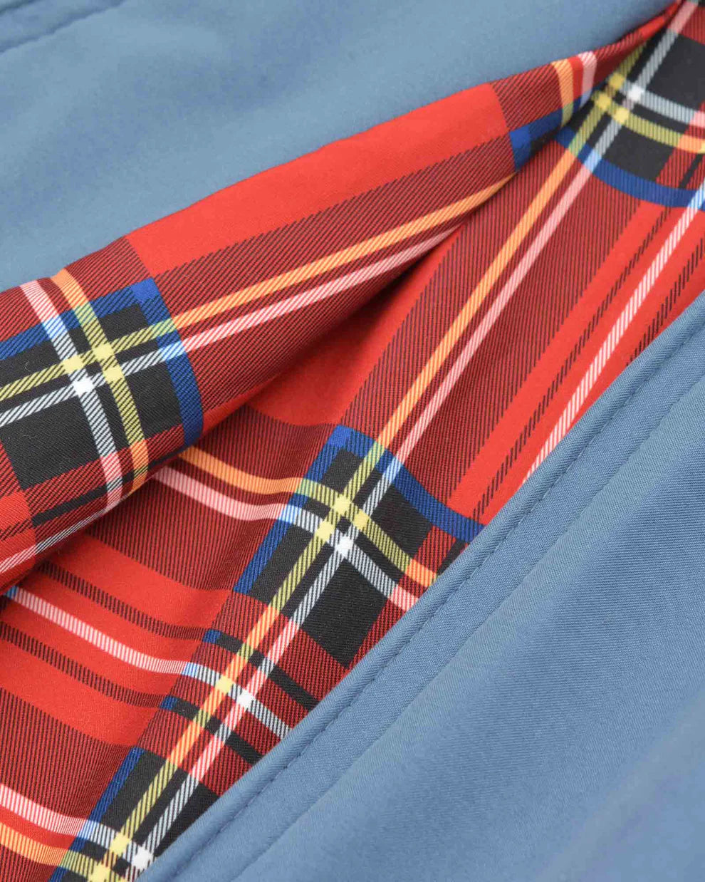 Lambretta Men's LMBBHH1 Shower Resistant Classic Harrington Jacket Mid Blue