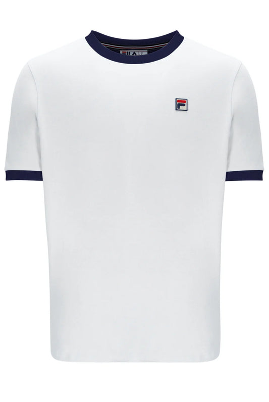 Fila Vintage Men's Marconi Essential Ringer T Shirt White / Fila Navy