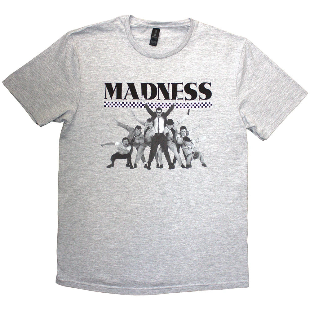 Madness Official Check Design T Shirt Grey – Quadrophenia Alley