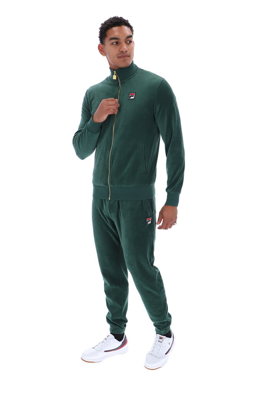 Fila Vintage Nero 2 Velour Track Top Pine Needle