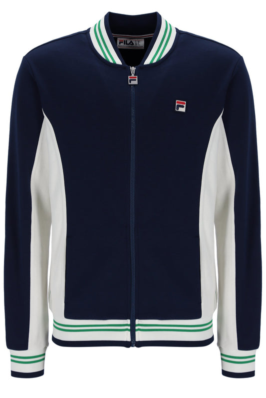 Fila Vintage Men's Settanta 2 Track Top Fila Navy / Gardenia / Green