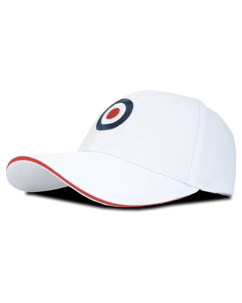 Lambretta Men's SS1038 Target Baseball Cap White
