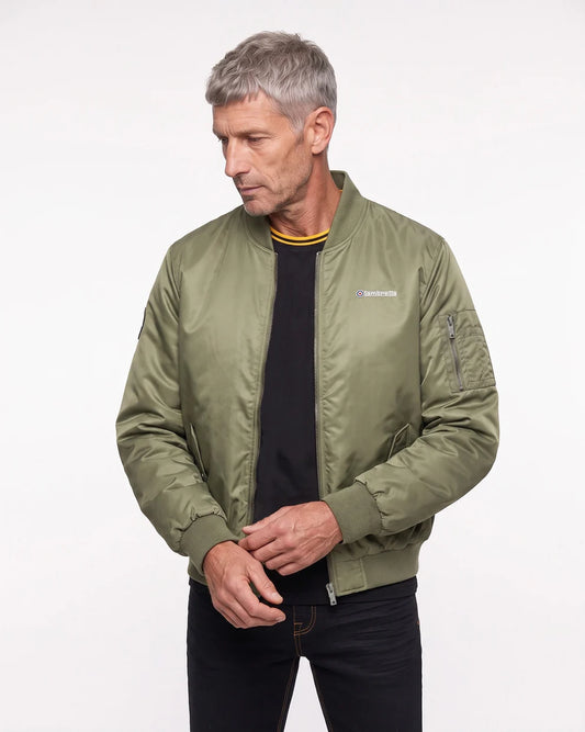 Lambretta SS7061 MA-1 Bomber Jacket Khaki Green