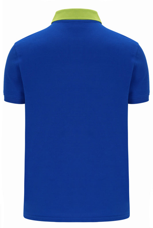 Sergio Tacchini Men's STM14366 Supermac Polo Shirt Nautical Blue / Dark Citron