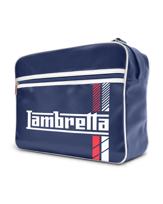 Lambretta Men's T20076 Racing Stripe Flight Bag Navy
