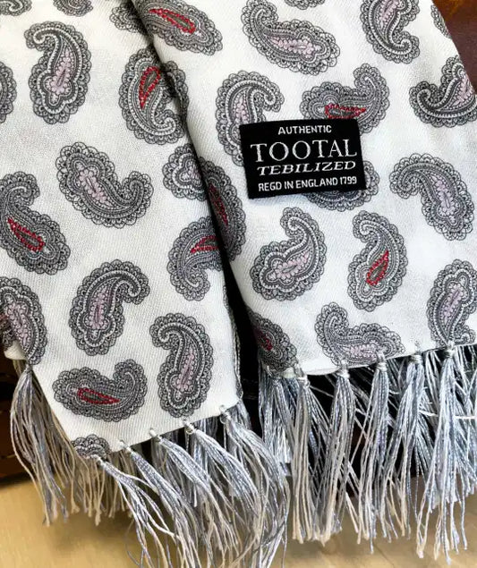 Tootal Men's TB9229 Paisley Rayon Scarf Steel