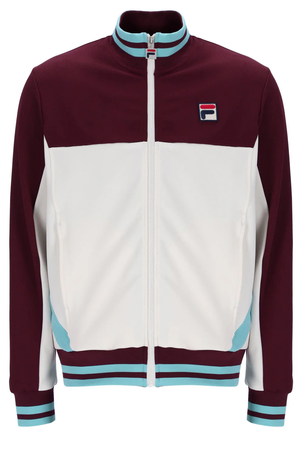 Fila Vintage Men's Tiebreaker Funnel Track Top Fig / Gardenia / Milky Blue