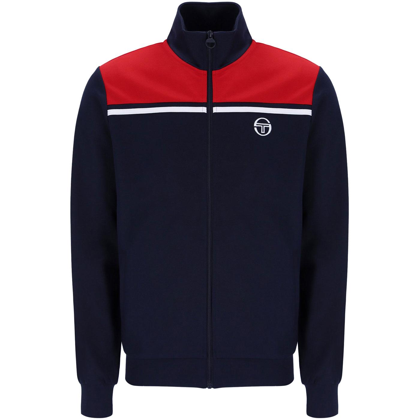 Sergio Tacchini Men's Youngline MK2 Track Top Maritime Blue / Adrenaline Red