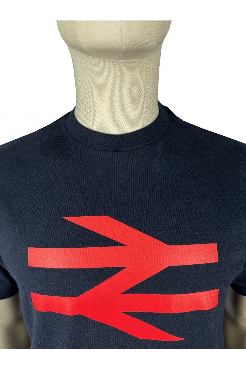 Ska & Soul Men's SS2562 'Rail' Albarn Peached T-Shirt Navy Blue