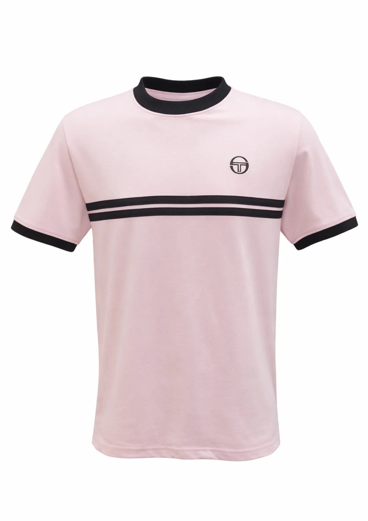 Sergio Tacchini Men's STM14565 Supermac Short Sleeve T Shirt Light Lilac / Black