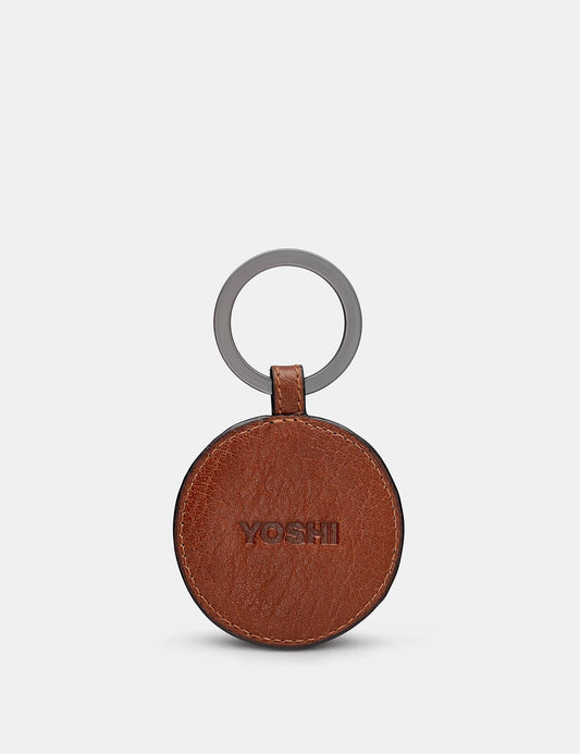 Yoshi Mod Target Leather Keyring Brown