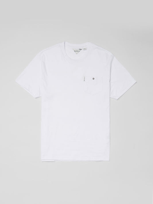 Ben Sherman Men's 0059326 SS Signature Pocket T-Shirt White