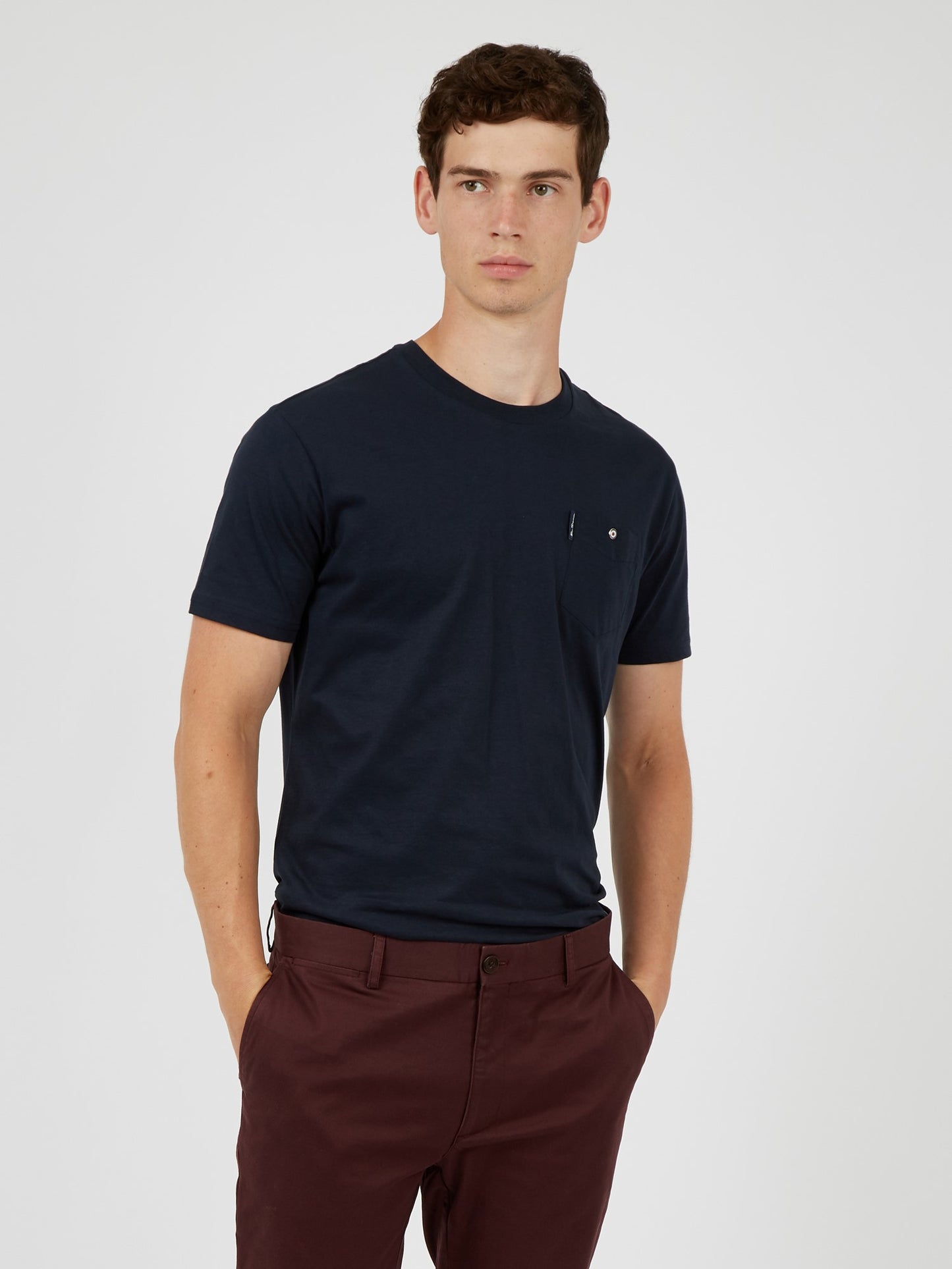 Ben Sherman Men's 0059326 SS Signature Pocket T-Shirt Dark Navy