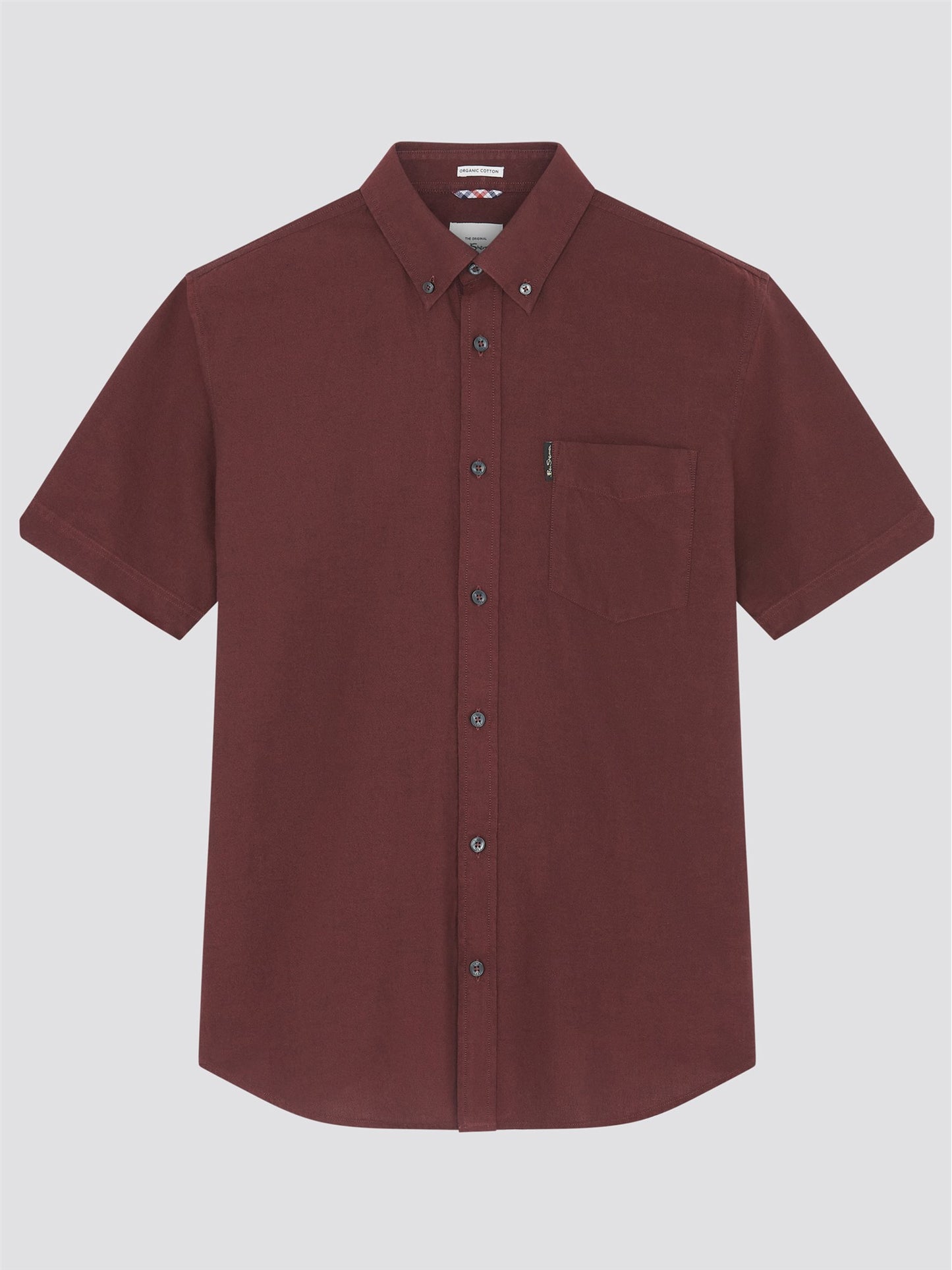 Ben Sherman Men's 1012489 SS Signature Oxford Shirt Wine