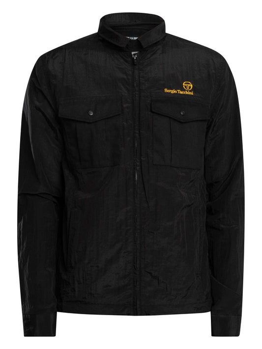 Sergio Tacchini Men's STM12110 Shacket Shirt Jacket Black