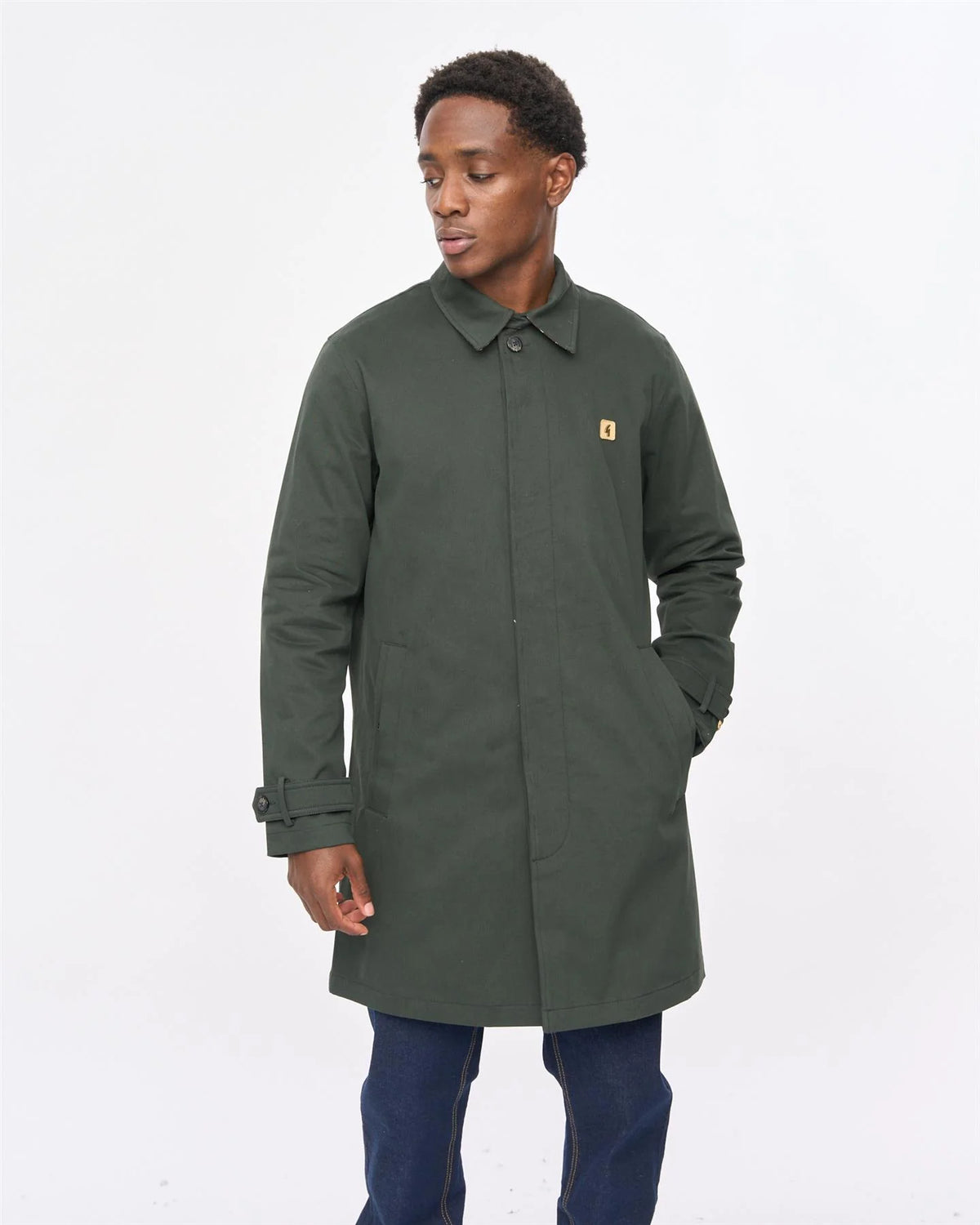 Gabicci Vintage V00GJ12 Houghton Rain Mac Coat Dark Green