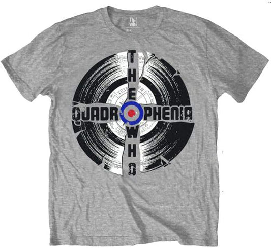 The Who Official Quadrophenia Vinyl Design T Shirt Grey