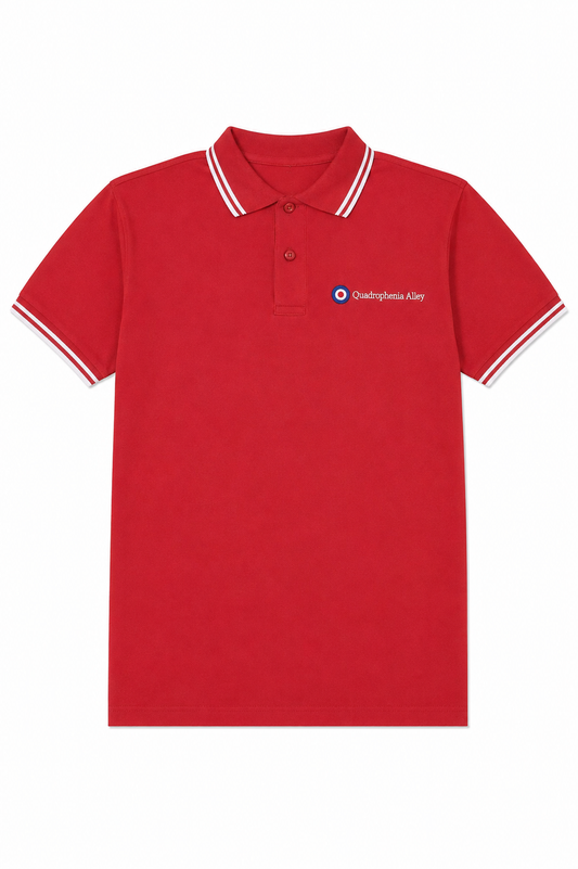 Quadrophenia Alley Men's Exclusive Target Polo Shirt Red/White