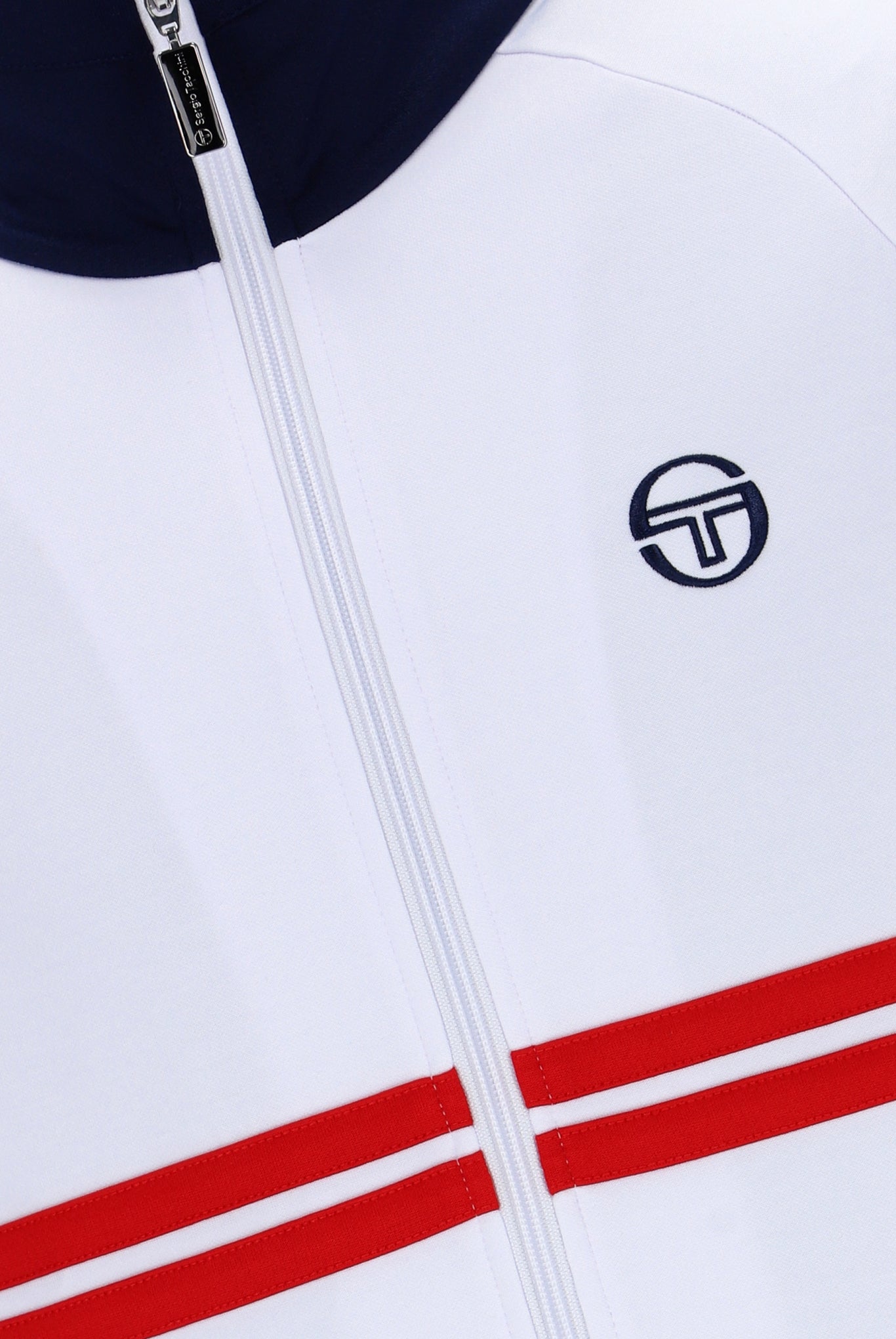 Sergio Tacchini Men's Dallas Track Top White / Maritime Blue / Adrenaline Rush