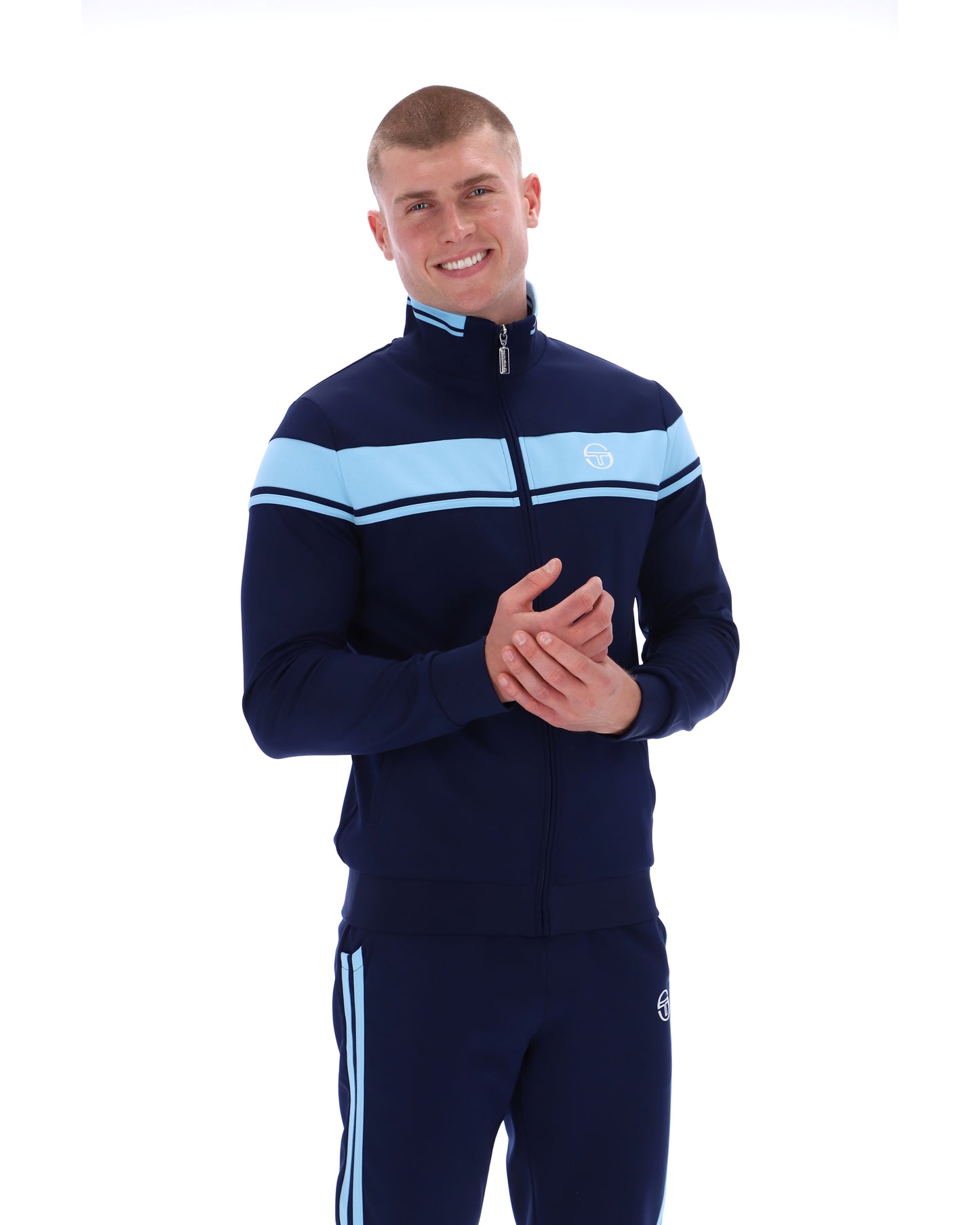 Sergio Tacchini Men's Damarindo Track Top Maritime Blue / Baltic Sea
