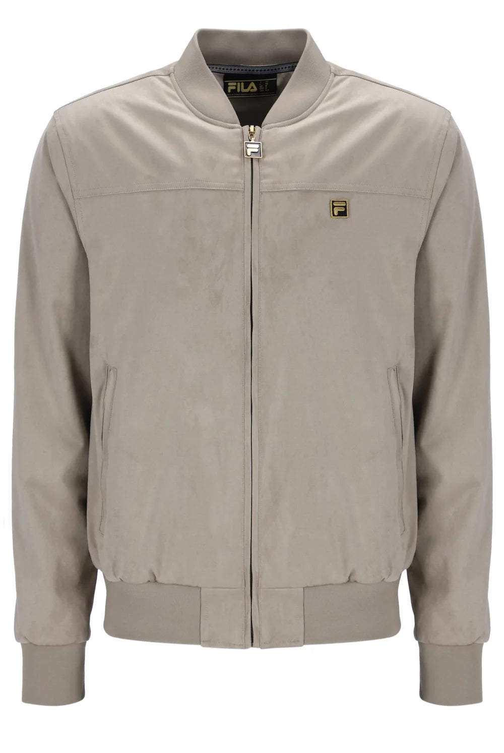 Fila Vintage Men's Dean Faux Suede Jacket Vintage Khaki