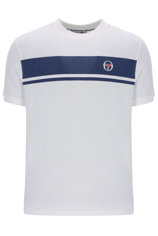 Sergio Tacchini Men's STM12156 DNM Masters Crew Neck T Shirt White