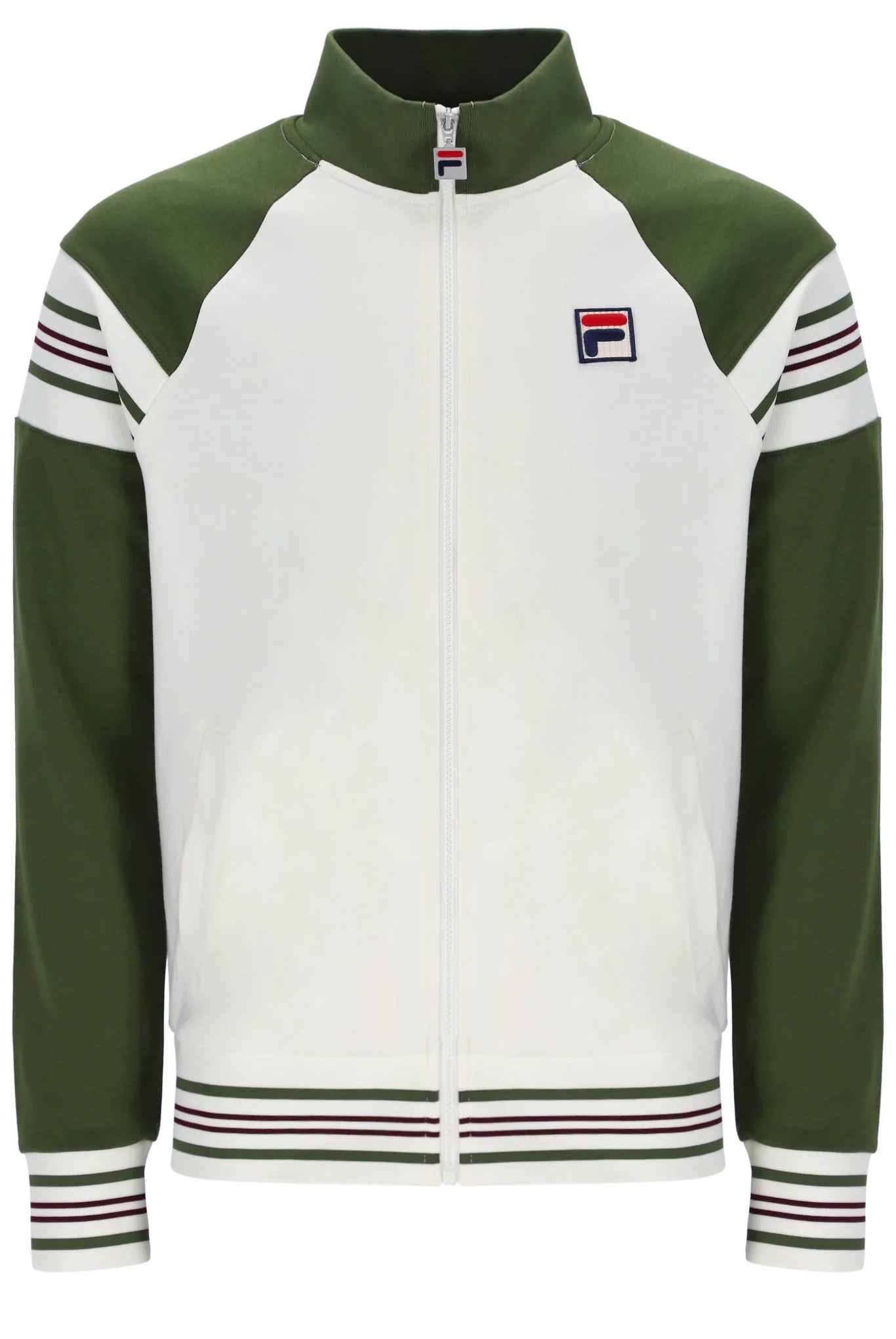 Fila Vintage Men's Ferarra Track Top Chive Green