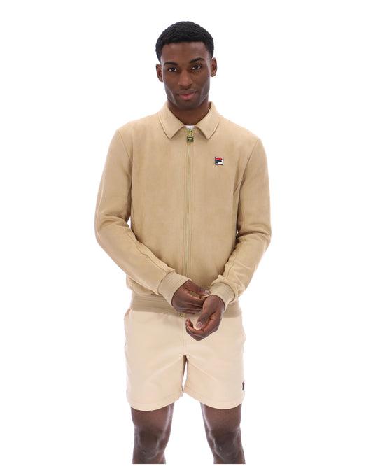 Fila Vintage Men's Francesco Suede Jacket Classic Beige