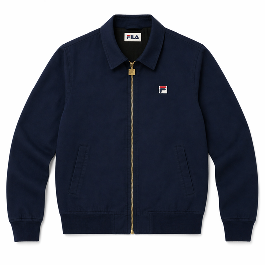 Fila Vintage Men's Francesco Suede Jacket Fila Navy