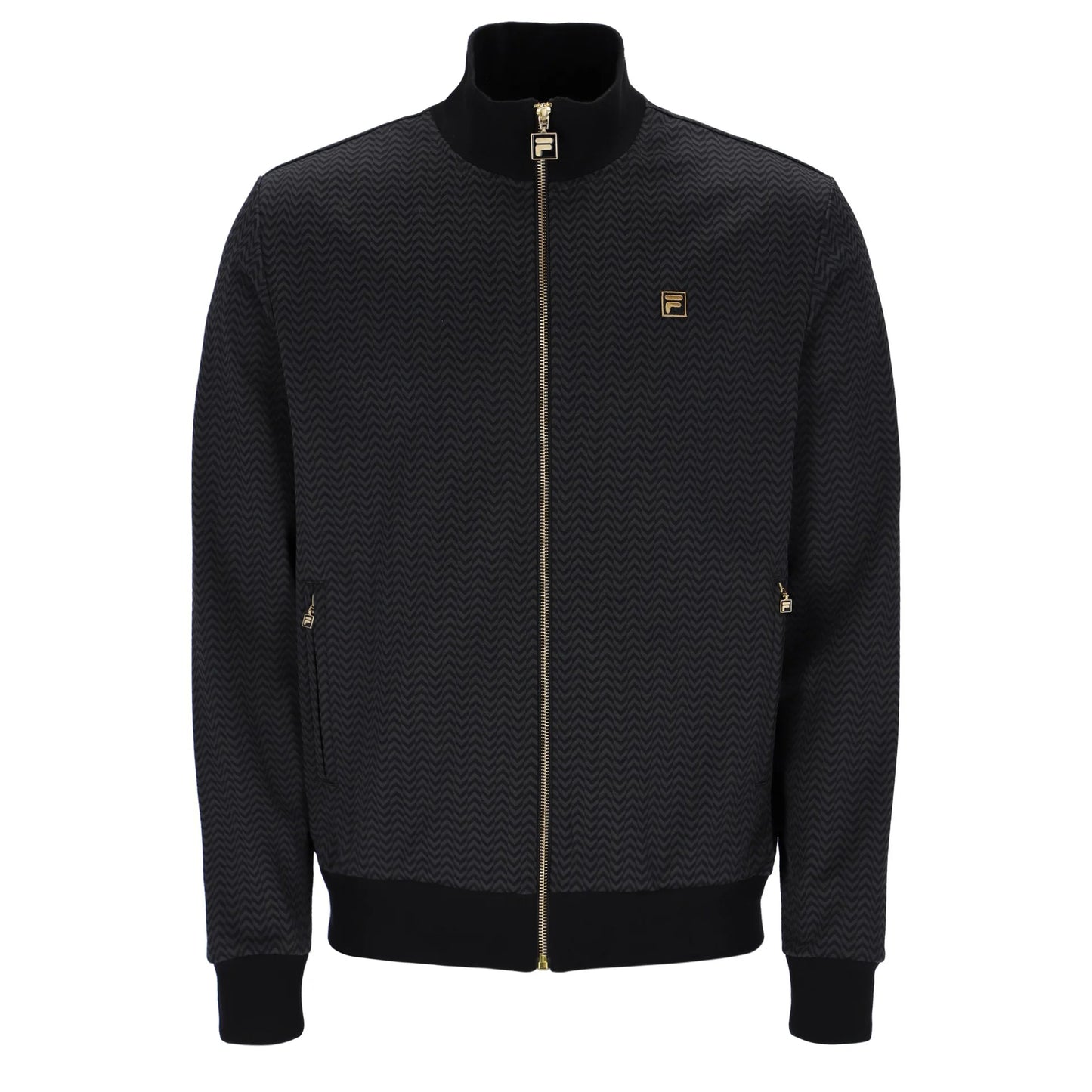 Fila Vintage Men's Mathers Herringbone Track Top Black