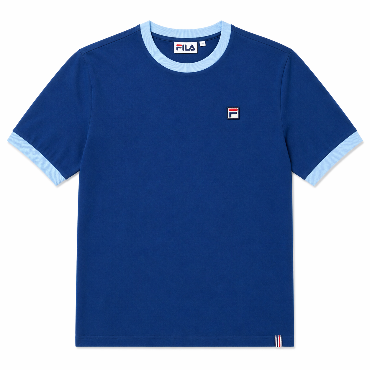 Fila Vintage Men's Marconi Essential Ringer T Shirt Limoges / Frozen Fjord