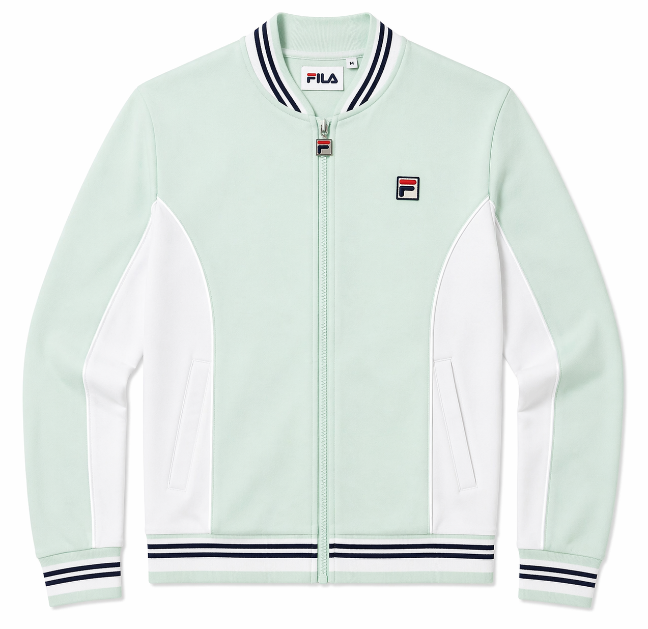 Fila Vintage Men's Settanta 2 Track Top Surf Spray / White / Fila Navy