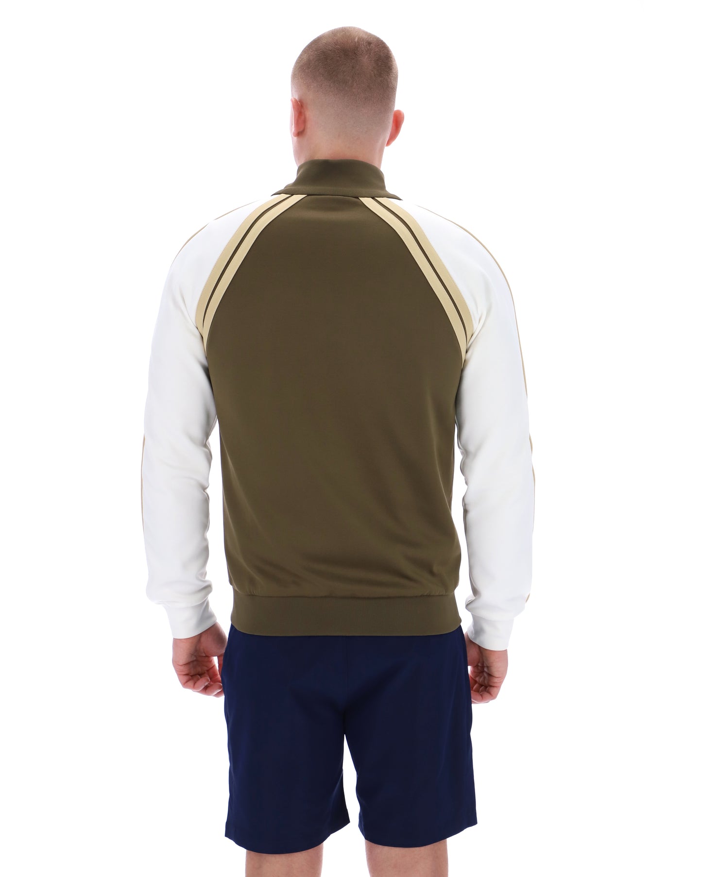 Sergio Tacchini Men's Ghibli Davis Track Top Dark Olive / Gardenia / Mojave Desert