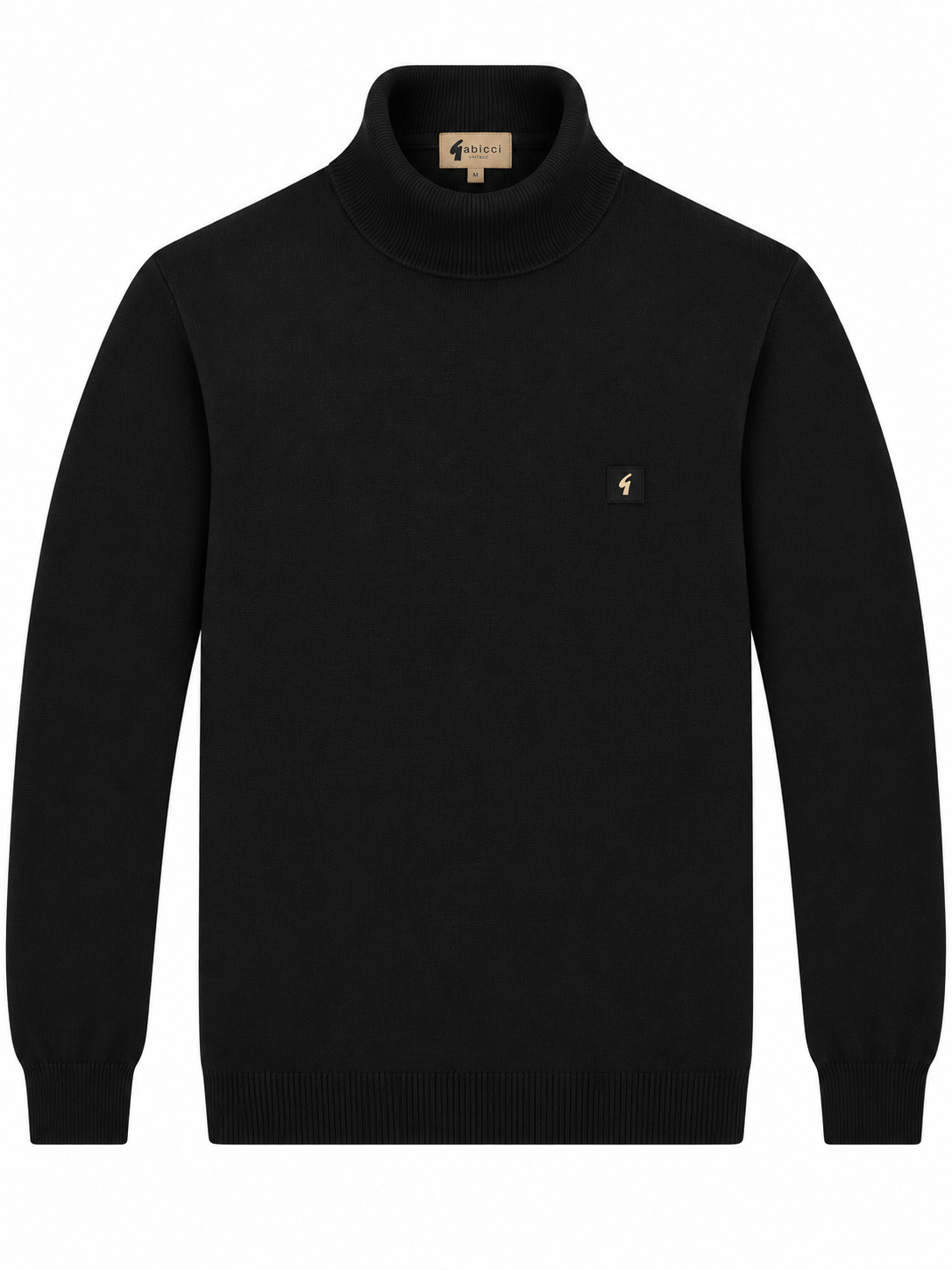 Gabicci Vintage V57GK09 Ricardo Roll Neck Top Black