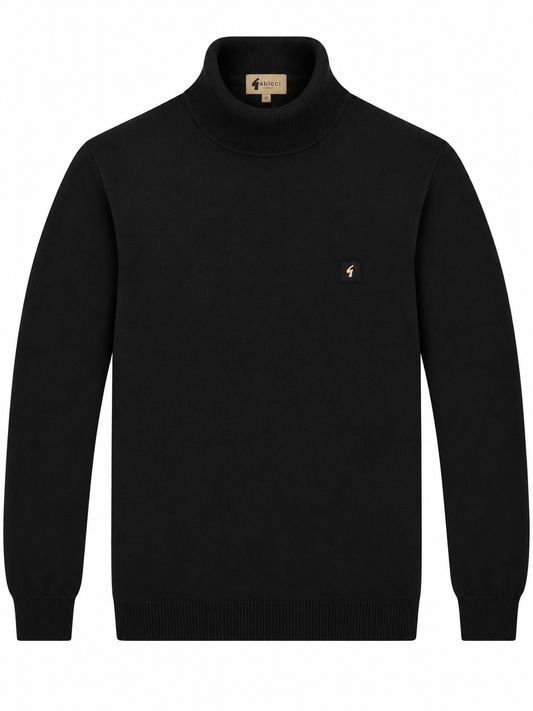 Gabicci Vintage Men's V57GK09 Ricardo Roll Neck Top Black
