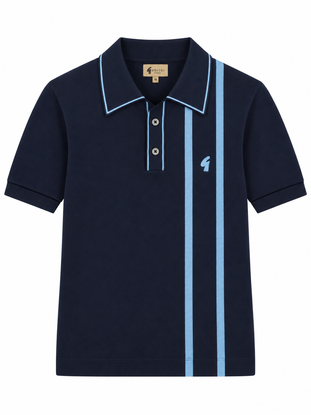 Gabicci Vintage V57GM23 Beckenham Polo Shirt Navy Blue