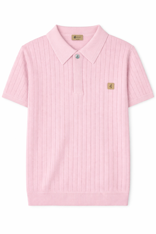 Gabicci Vintage Men's V56GM04 Woodall SS Polo Shirt Candy Pink