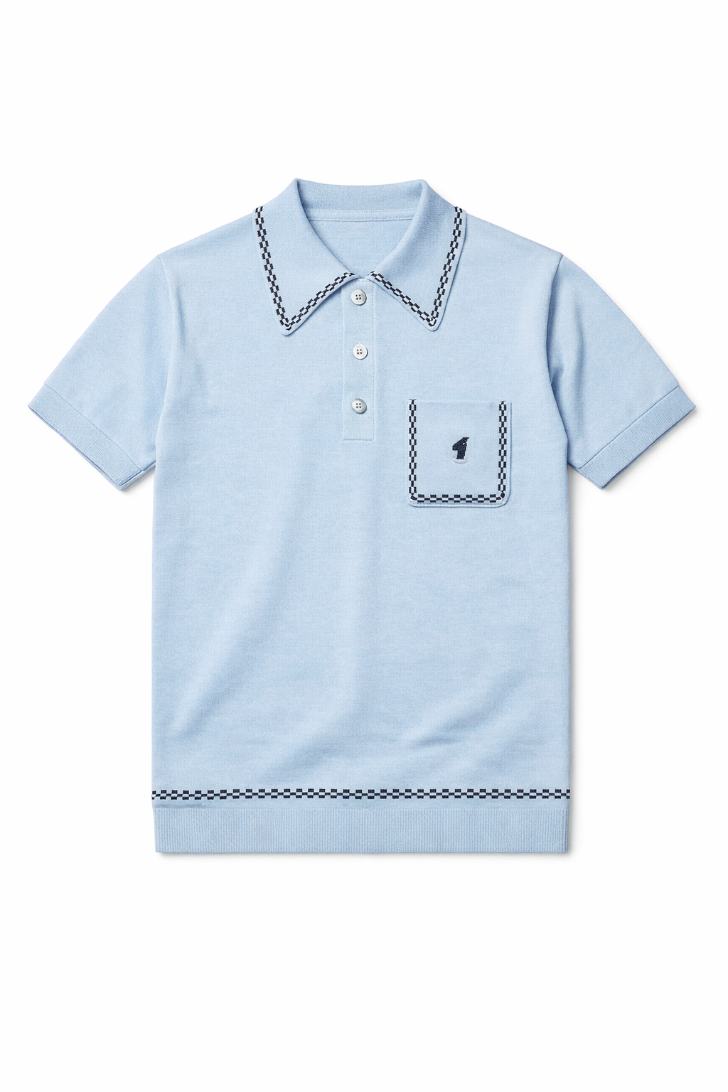 Gabicci Vintage Men's V56GM21 Alexander SS Polo Shirt Surf Blue