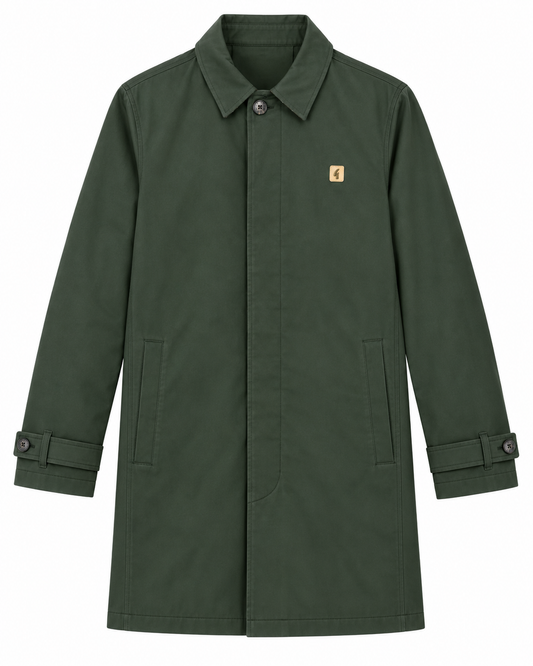 Rain Mac Coat Dark Green
